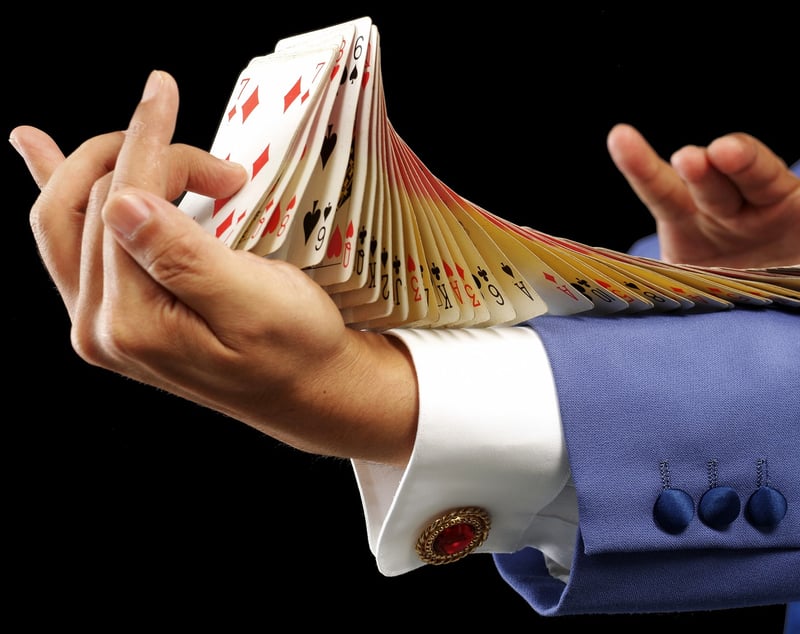 Magician performing